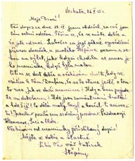 Один з листів, що відправив родині до Праги Степан Клочурак з табору у Воркуті