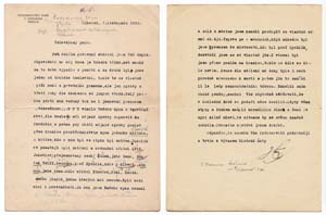 Dopis propuštěného Jana Adamce určený otci jeho spoluvězně Antonína Vodseďálka, který se návratu domů nedočkal a zemřel o deset let později 9. 2. 1943 v Uchtižemlagu