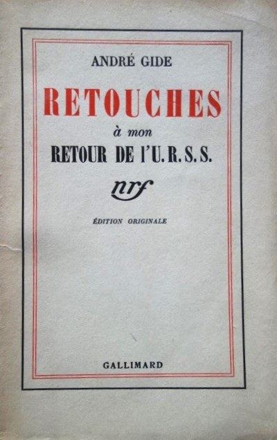 Retuše k mému Návratu ze Sovětského svazu. První francouzské vydání z roku 1937. Zdroj: cechoslovacivgulagu.cz