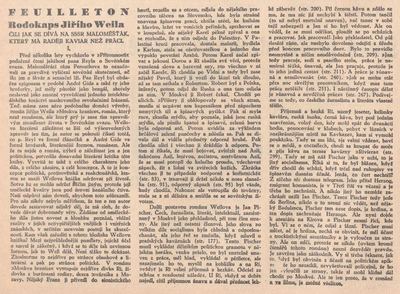 První část kritiky J. Weila a jeho díla otištěná v Rudém právu 15. 2. 1938. Zdroj: NK/cechoslovacivgulagu.cz